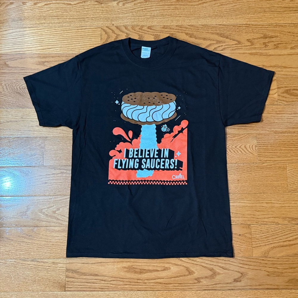 2026 Carvel Ice Cream I Believe In Flying Saucers! T-Shirt - Size Large
